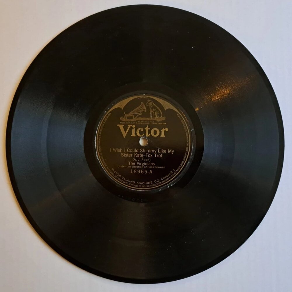 VICTOR Record 78 rpm 18965 I WISH I COULD SHIMMY / BUT I HATE TO GO HOME ALONE